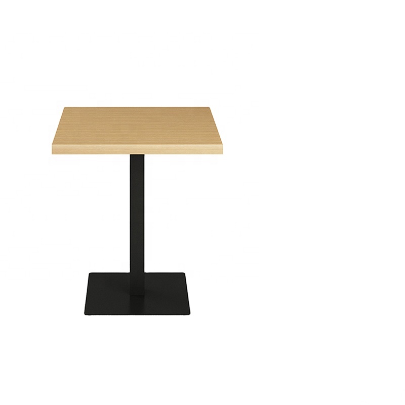 (SP-RT008) High quality factory restaurant 2 seater square top and iron base nordic dining coffee tables