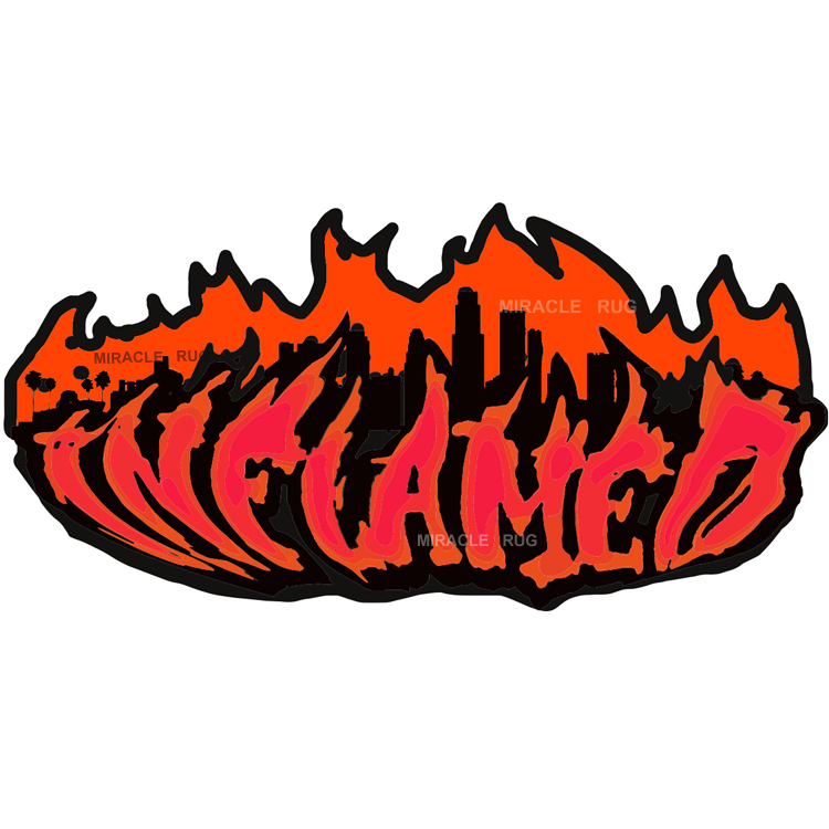 Нерегулярных Fire логотип пользовательские ковры Non-Slip ручной работы гостиная пользовательские ковры