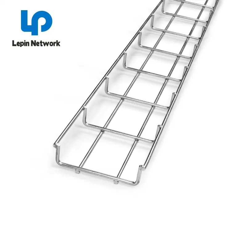 ningbo lepin hot selling   galvanized wire mesh cable tray metal cable basket making machine for data center