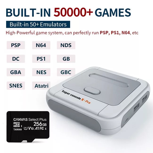 Оптовая продажа с фабрики 50000 аркадная игровая машина HD 256G двойной карманный геймпад ТВ ретро классическая супер коробка игровая видео игровая консоль