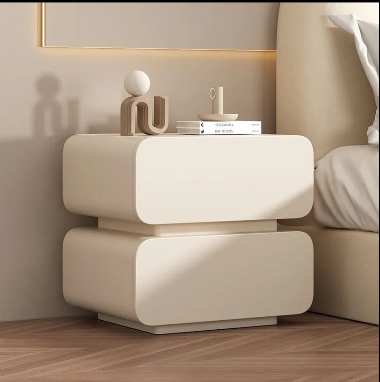 Bedside Table simple modern solid wood bedside storage cabinet bedroom small bedside cabinet