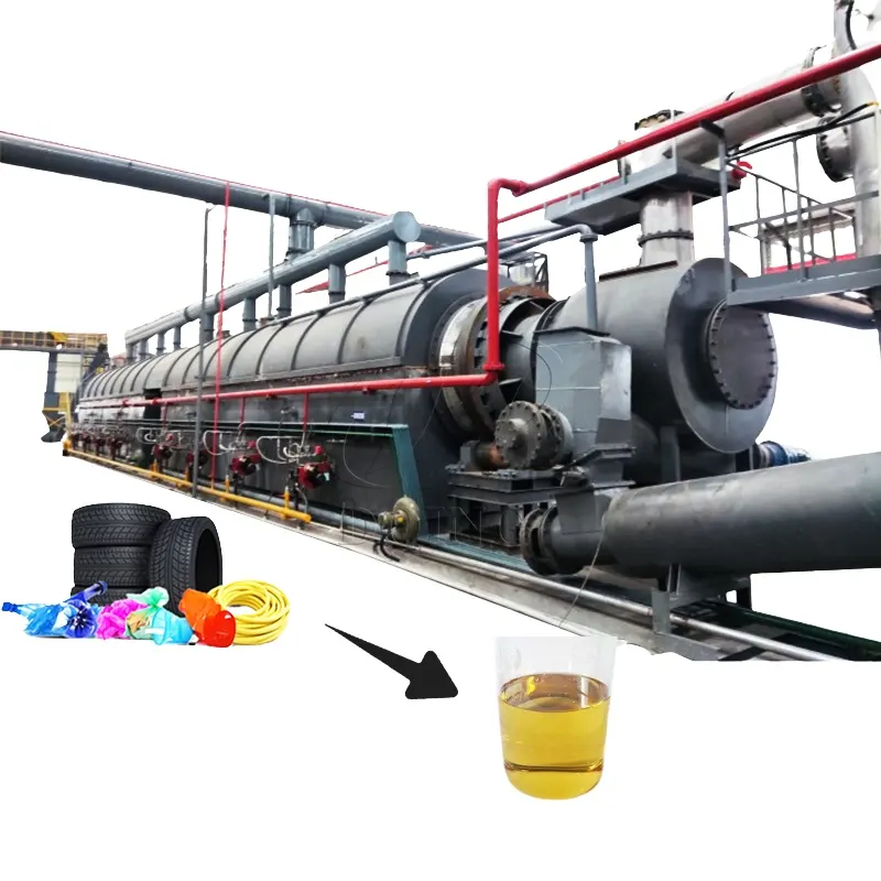 High oil yield 500kg/d-50tpd waste Tire Plastic To Fuel Oil Diesel Pyrolysis Plant waste oil distillation plant