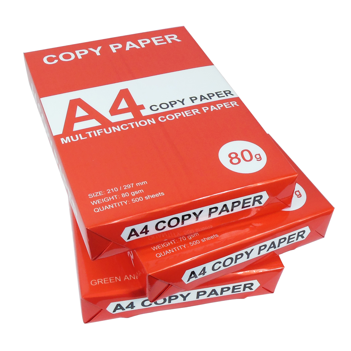 Chinese white copy paper A4 wholesale low price 80gsm per ream 500 pages copy mate a4 paper