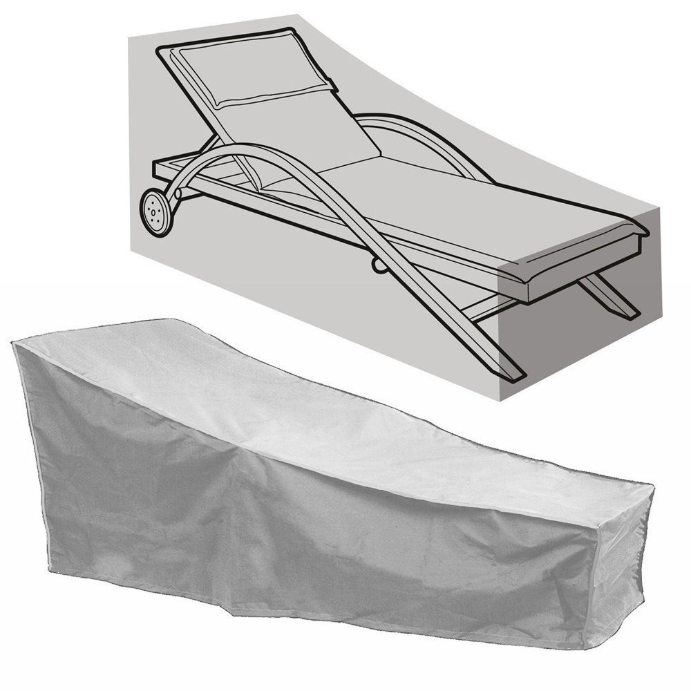 Garden Chaise Longue Chair Cover Shed Sunshade Waterproof Outdoor Furniture Recliner Dust Covering