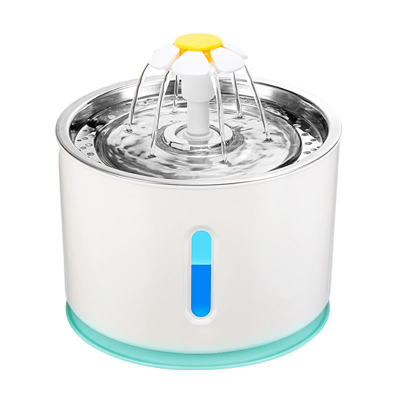 Hot selling Stainless Steel Pet Fountain Automatic LED Dog Water Feeder Water Fountain for cat