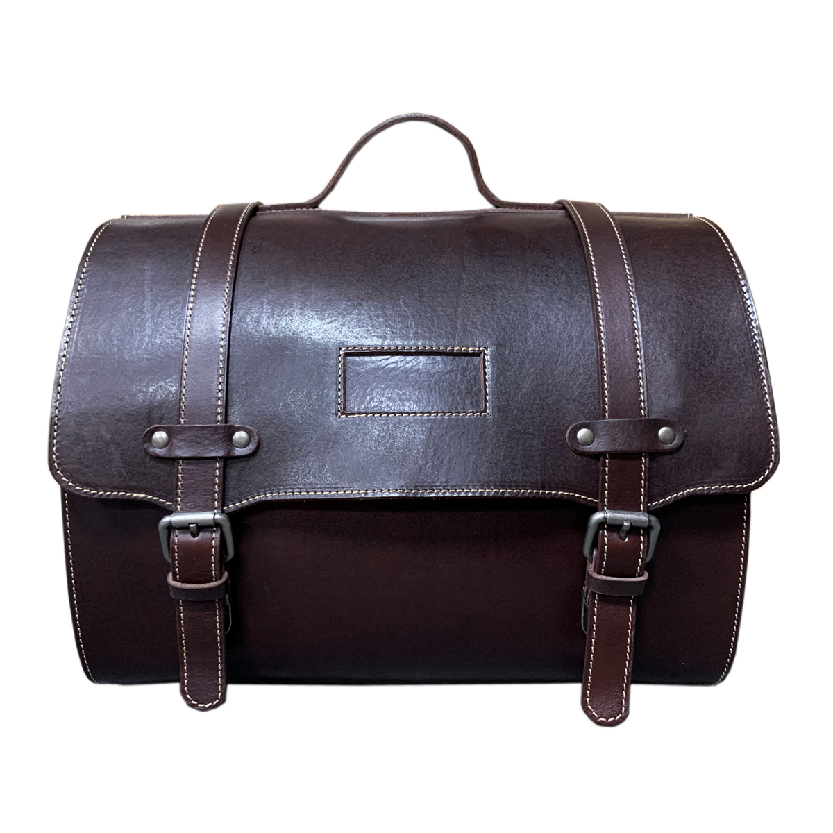 High quality genuine leather motorcycle saddle bags accessories veg tanned thick real leather simplistic Motorbike fork bags
