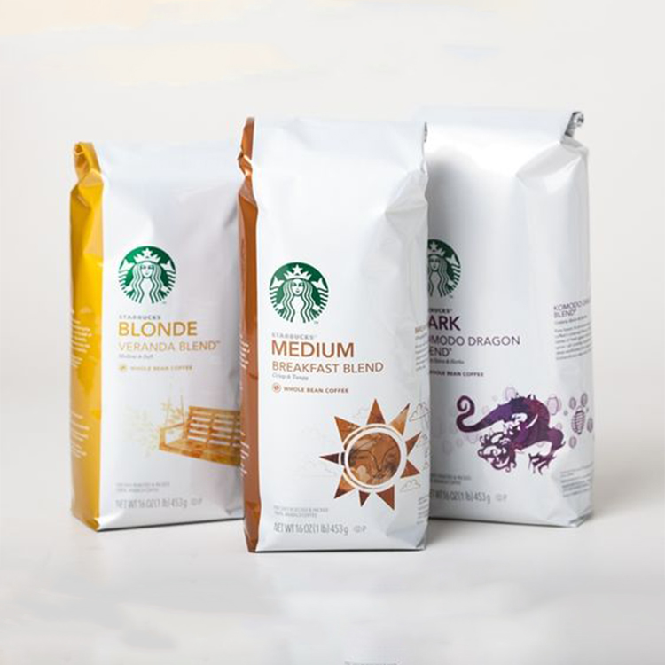 Oem Custom Price Packing Arabica Java Roasted Caffe Beans Square Pouch Ice Coffee Protein Instant powder Drink Packaging Bag