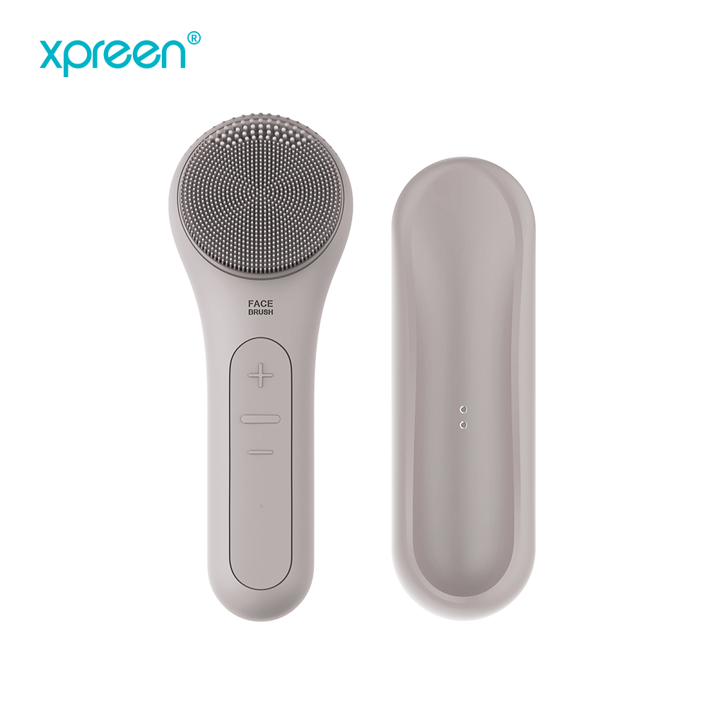 Electric wireless charging portable ultrasonic face wash facial cleansing brush