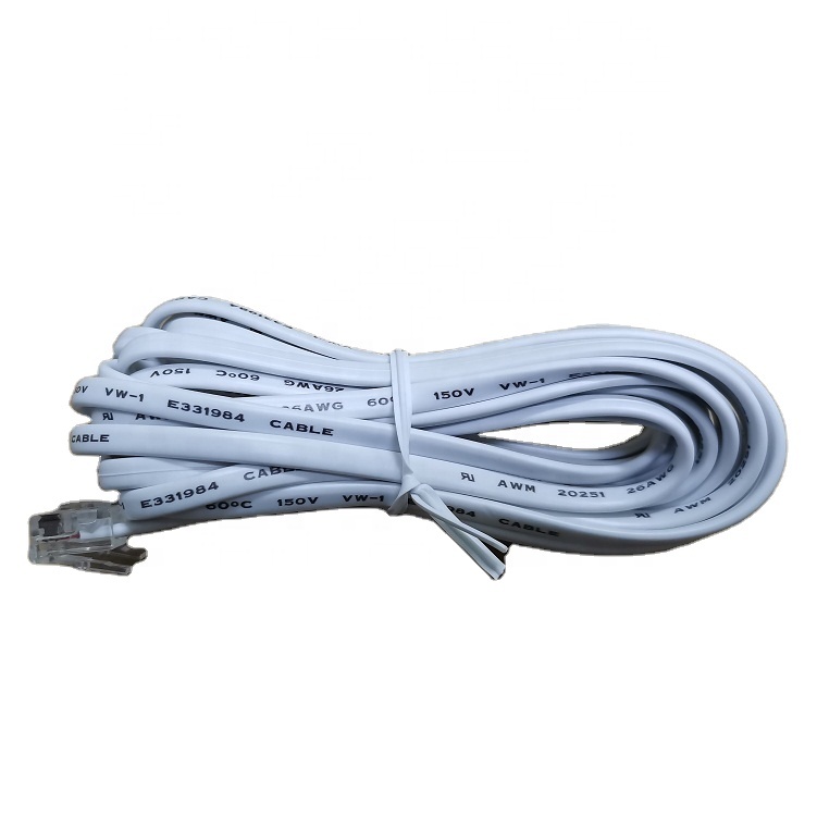 6P2C flat telephone cable
