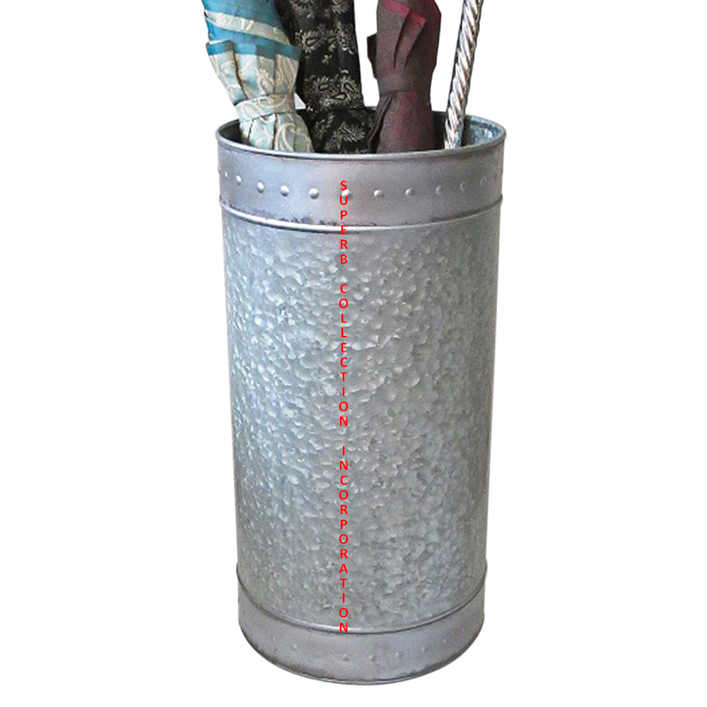 Retail Galvanized Custom Metal Umbrella Stand For hotel and restaurant