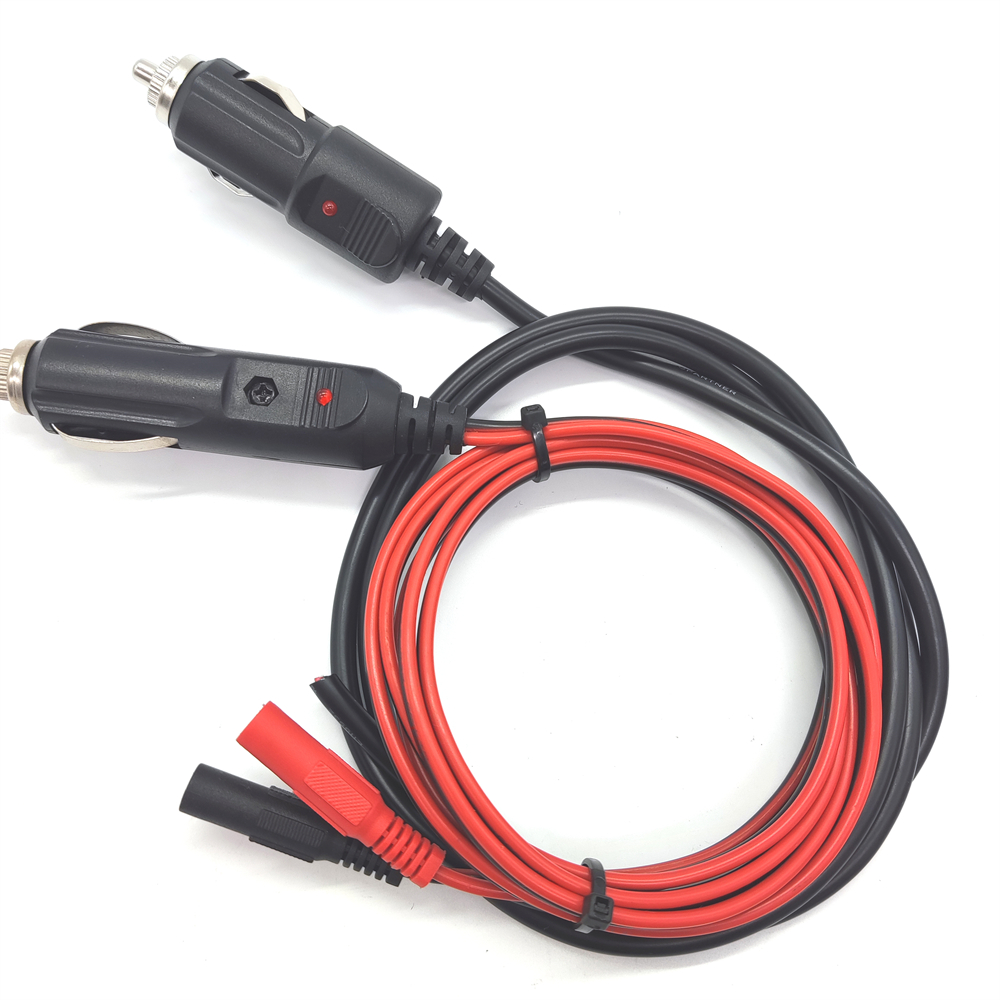 Male Plug Cigarette Lighter Adapter Power Supply Cord Car Inverter Air Pump Electric Cup Cable