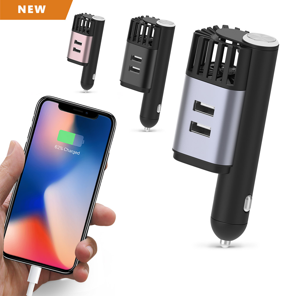 Стабильное качество 12 В 24 в двойные USB порты быстрое зарядное устройство мини небольшой ионный очиститель воздуха подключаемый