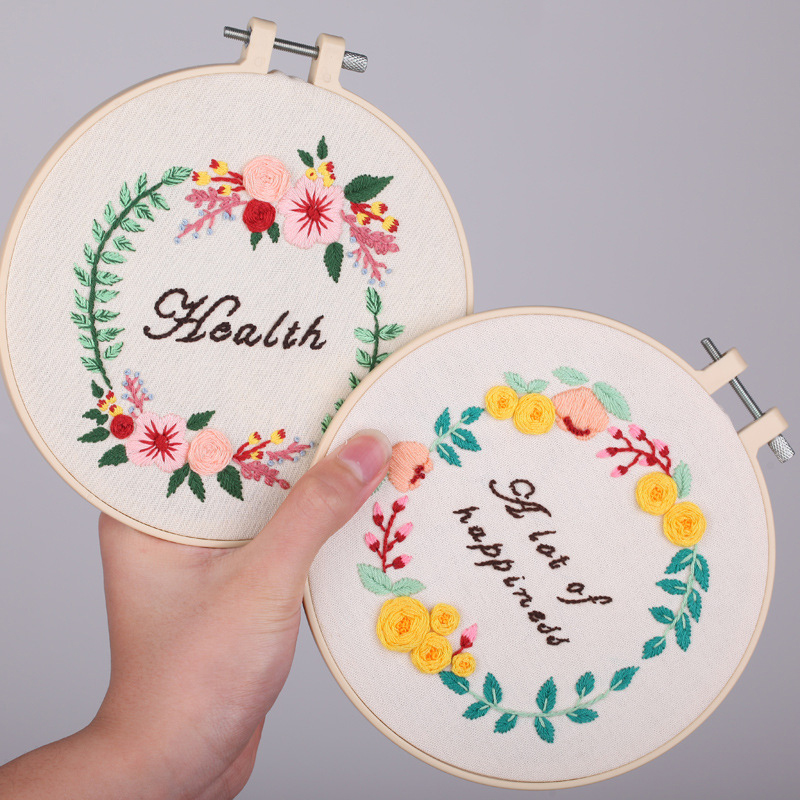 DIY flower embroidery cross stitch kits canvas handmade
