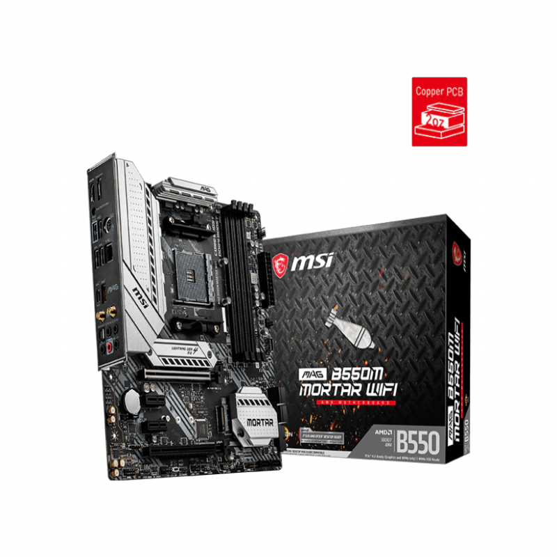 Материнская плата для ПК MSI MAG B550M ступа WIFI ddr4 micro atx с поддержкой процессора amd b550 Socket AM4 msi gaming