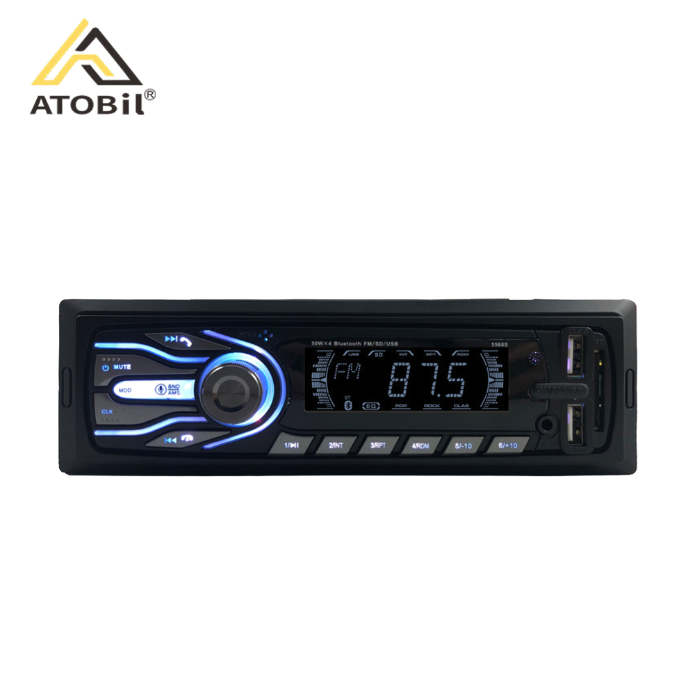 7 видов цветов легкая автомобильная стереосистема с bluetooth 1din автомобильное радио с usb sd aux fm автомобильный mp3-плеер