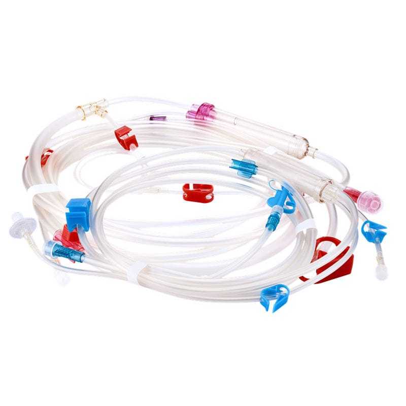 arterial line venous line dialyzer and blood line set hemodialysis blood tubing set