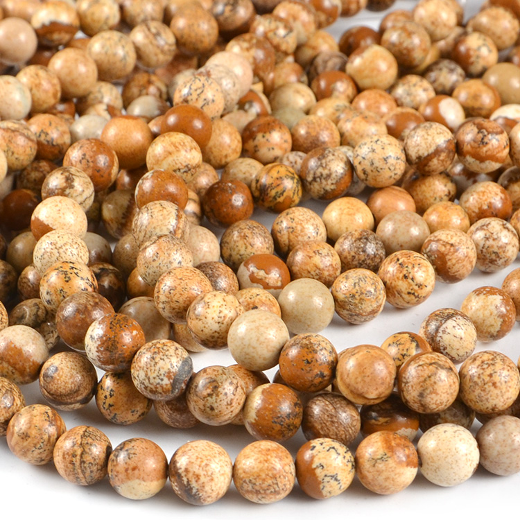 Natural hole bead factory wholesale round nature stone beads jewelry making