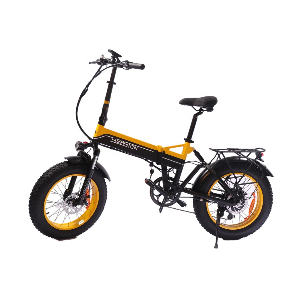 20''X4.0 fat tire folding electric bicycle 48V/1000W brushless motor Mountain E-Bike 48V/14Ah Folding Fat Tire Electric Bike