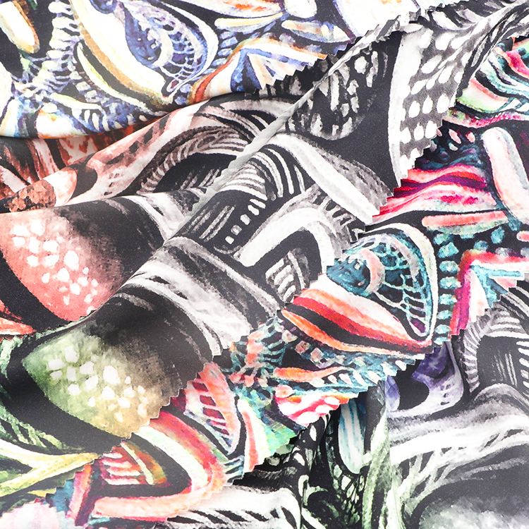 Factory direct supply women's clothing custom design 125gsm 100% polyester digital print fabric