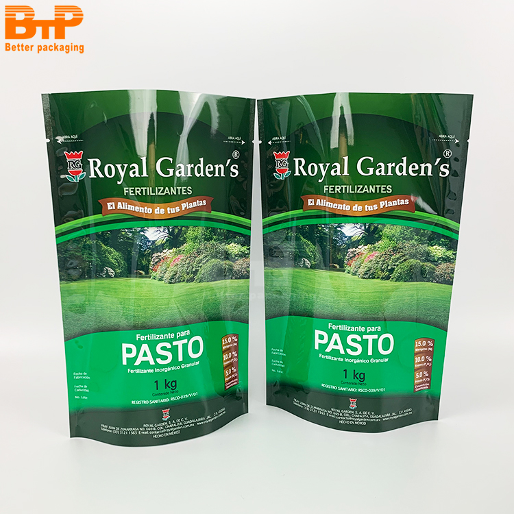 Custom printing fertilizantes para packaging bags 1kg stand up bag no zipper packing seeds chemical fertilizer other packaging