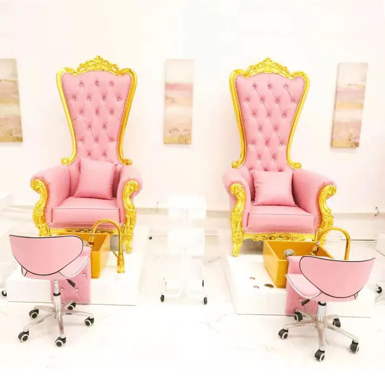 High Back Throne Pedicure Chair With Vibration Massage Spa Nail Salon Furniture CB-FP003