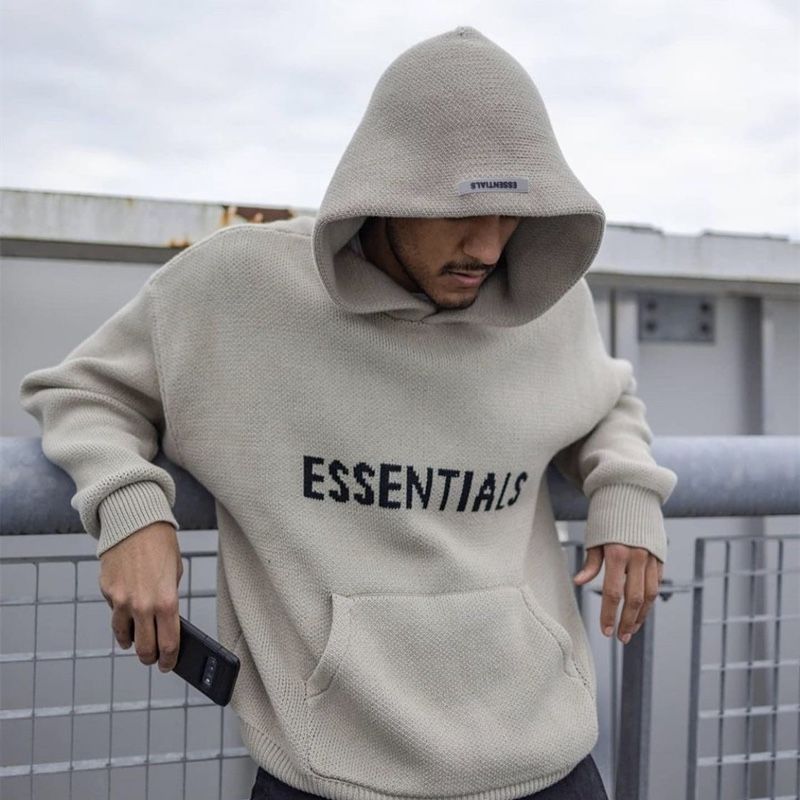 Essentials Knitted Pullover Kanye West Hooded Men's and Women's Sweater Oversized Casual Hoodies