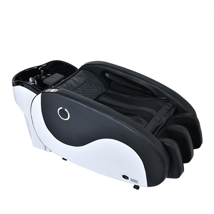 new style intelligent comfortable plastic bowl electric multipurpose PU leather hair washing chair practical massage shampoo bed