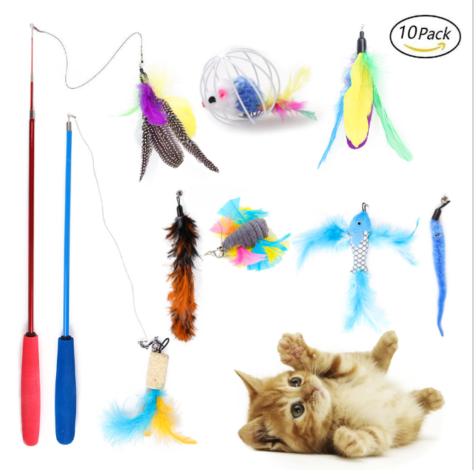 10Cat игрушки котенок игрушки ассортимент туннель для кошек Дразнилка перо