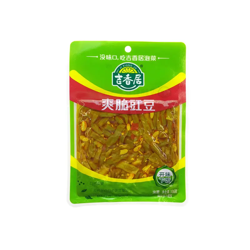 2022 Factory Wholesale Jixiang Ju crispy cowpea 106G  Mustard  spicy flavour