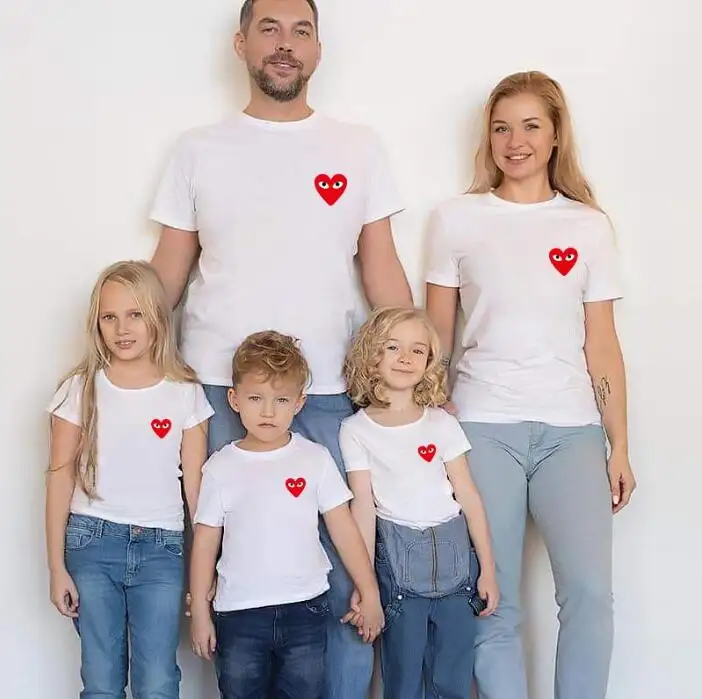 2020 Wholesale Parent-child Clothing Short Sleeve T shirt Custom Family Matching Outfits Mother and Son Matching Outfits