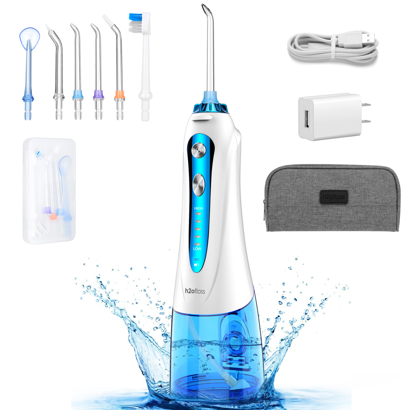 Amazon top seller Waterfloss Water Flosser Small Cordless Water Pick Teeth Cleaner Dental Oral care with tooth