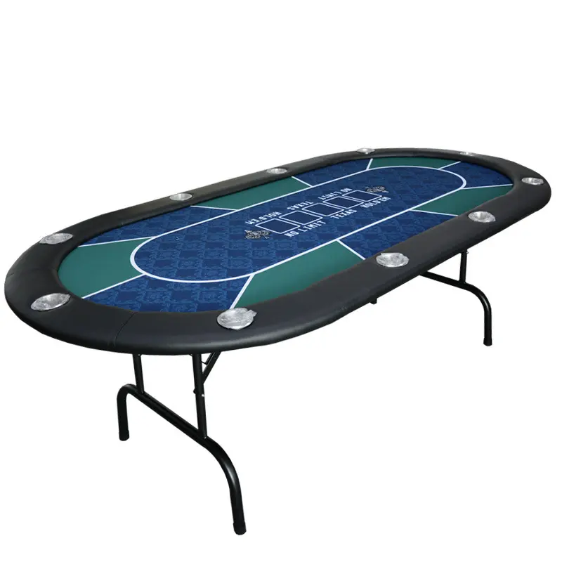 10 Person Casino Folding Poker Table Cheap Poker Table With Folding Steel leg