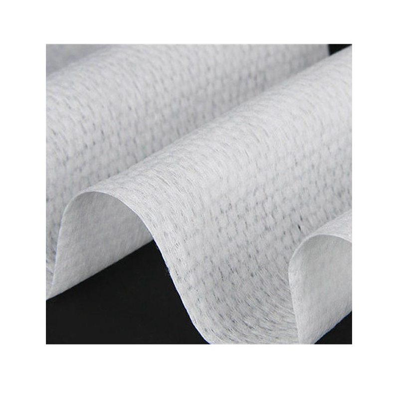plain and cross embossed spunlace nonwoven raw materials for wet wipes and cleaning cloth