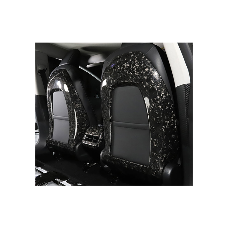 For Tesla Model 3 & Tesla Model Y Forged Carbon Fiber Seat Back Add On Cover 2 pcs