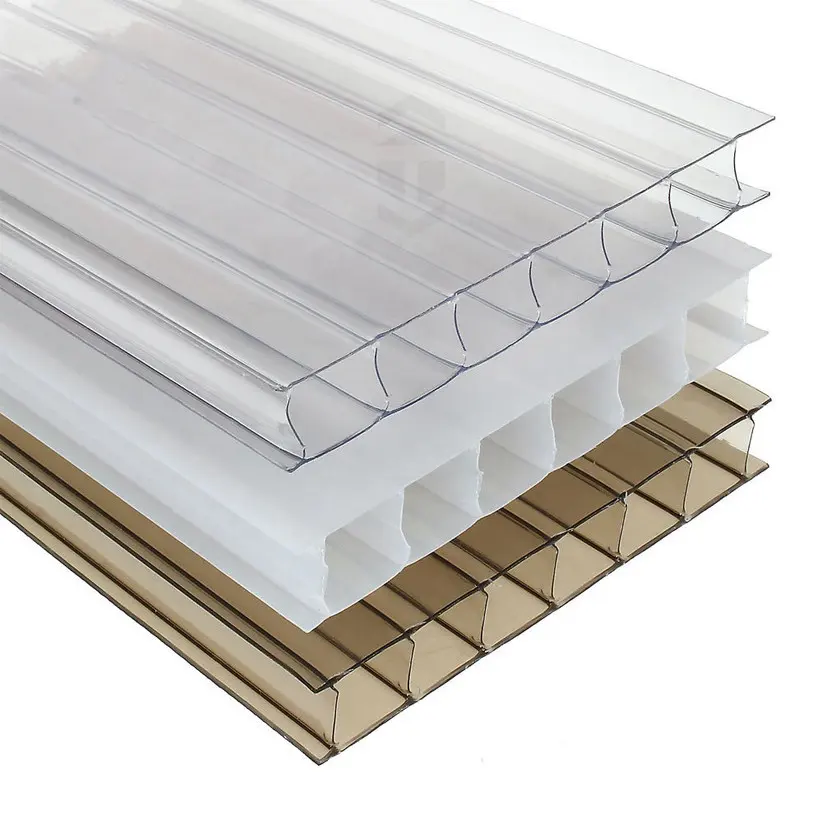 Hollow Polycarbonate Sheet Greenhouse Roofing 3mm-11mm Polycarbonate Sheet Twin Wall Hollow Panel Pc Hollow Sheet