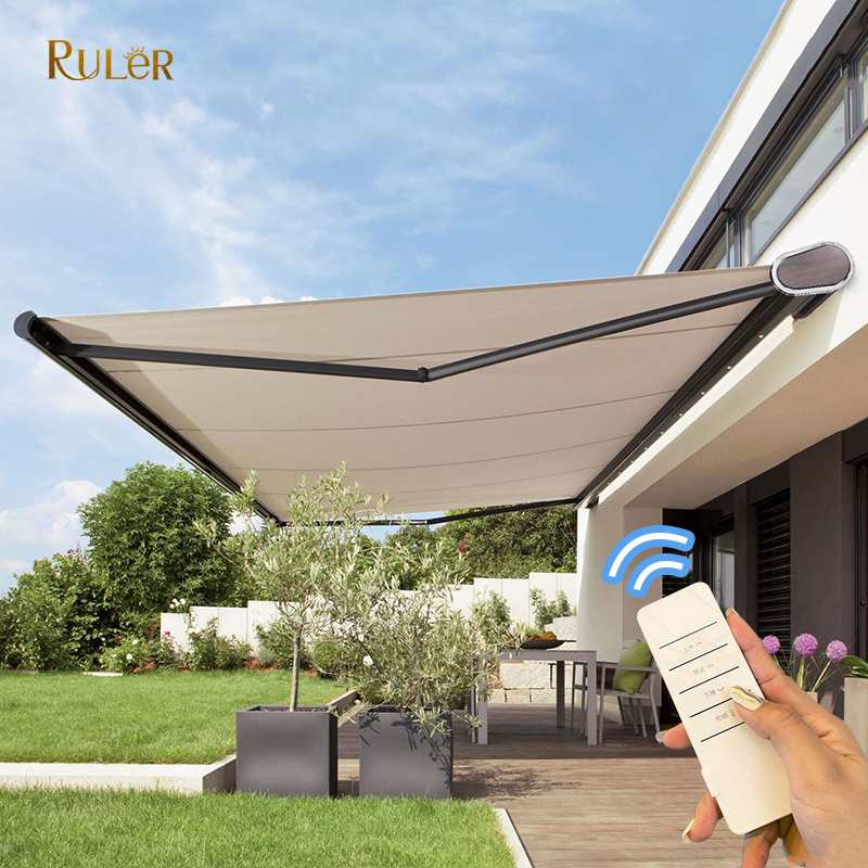 Wholesale Awning Cassette Retractable Customized Aluminum Full Cassette Motorized Retractable Awning OUTDOOR FOLDING AWNING