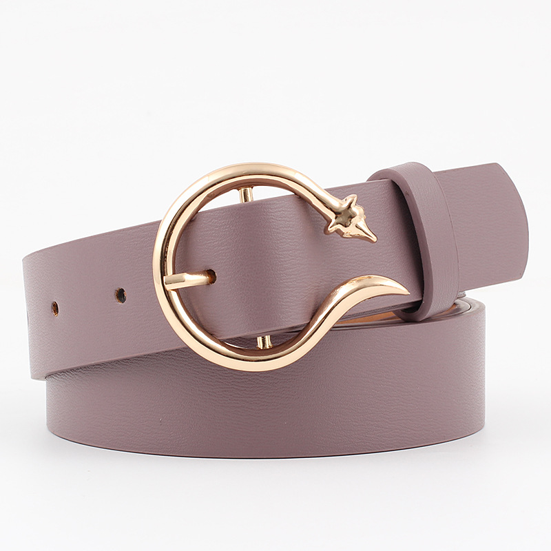 Autumn and winter new fashion special faux shape buckle vintage decoration wide womens waist pink belts