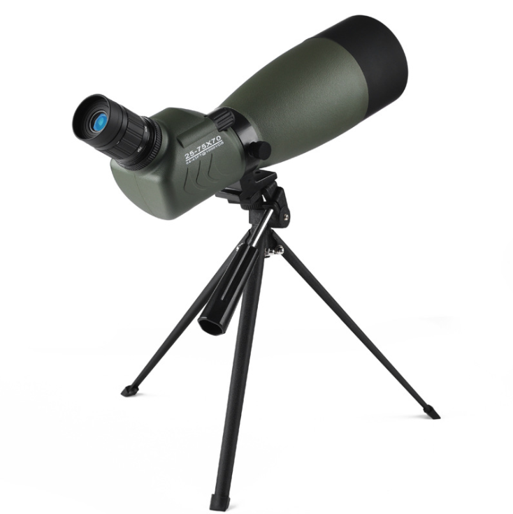 Телескоп 25-75x70 для наблюдения за птицами, мощный водонепроницаемый HD монокуляр с низким уровнем освещенности, для ночных людей