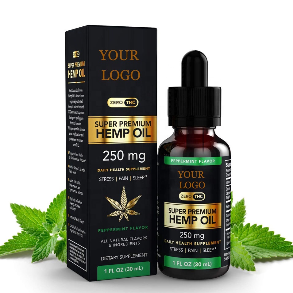 Натуральный органический экстракт конопляного масла cbd 1000 мг от частной марки, съедобное конопляное масло и тревожное масло КБР