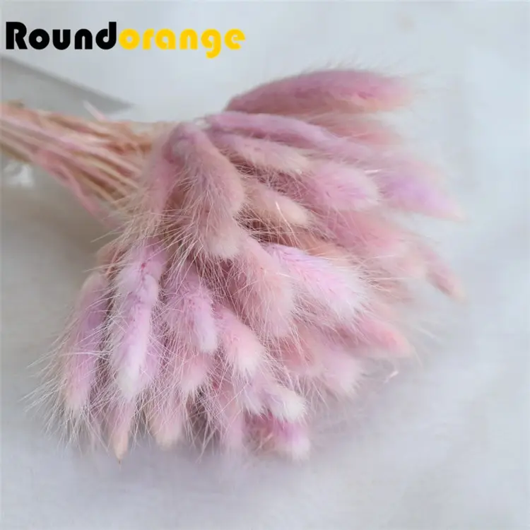 Natural Dried Flowers Colorful Natual Rabbit Tail Grass White Artificial Flowers Bouquet Long Bunches For Home Wedding Decor