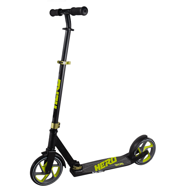 EN14619 Certified Double-Suspension Full-Aluminum Foldable Kick Scooter for Adult Youngster 200mm Wheel Adjustable