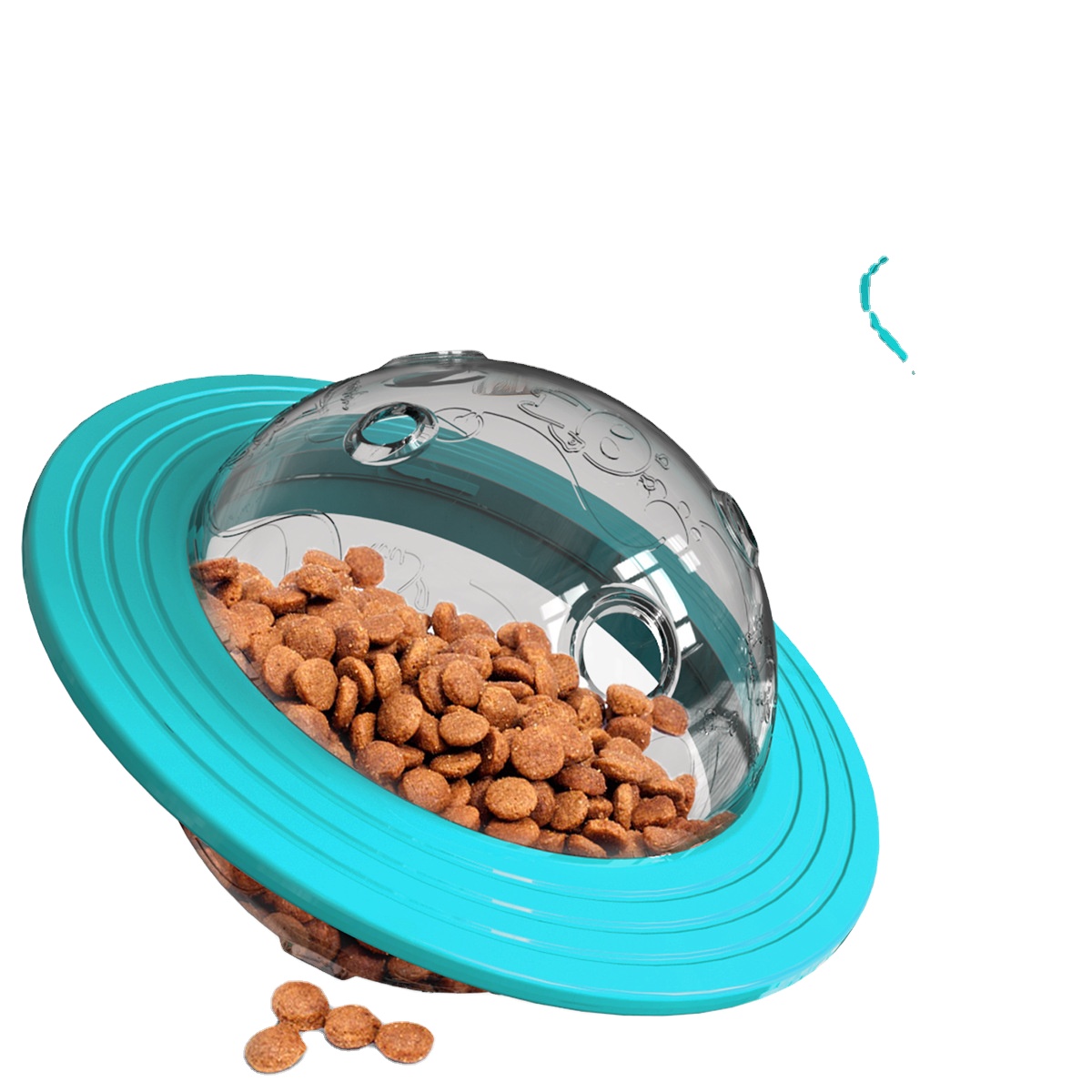 Amazon Hot selling Bite Resistant And Durab Multifunctional Dog UFO Ball Dog Treat Toy Pet Food Dispensing
