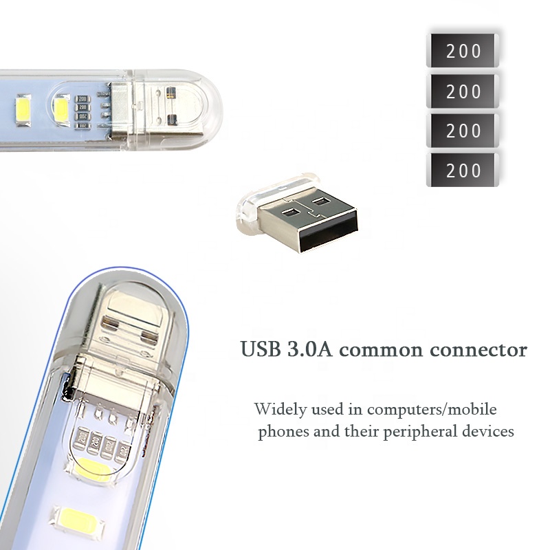 8 светодиодных ламп, питание от USB, гибкая портативная Светодиодная лампа для чтения книг, работы, ночник