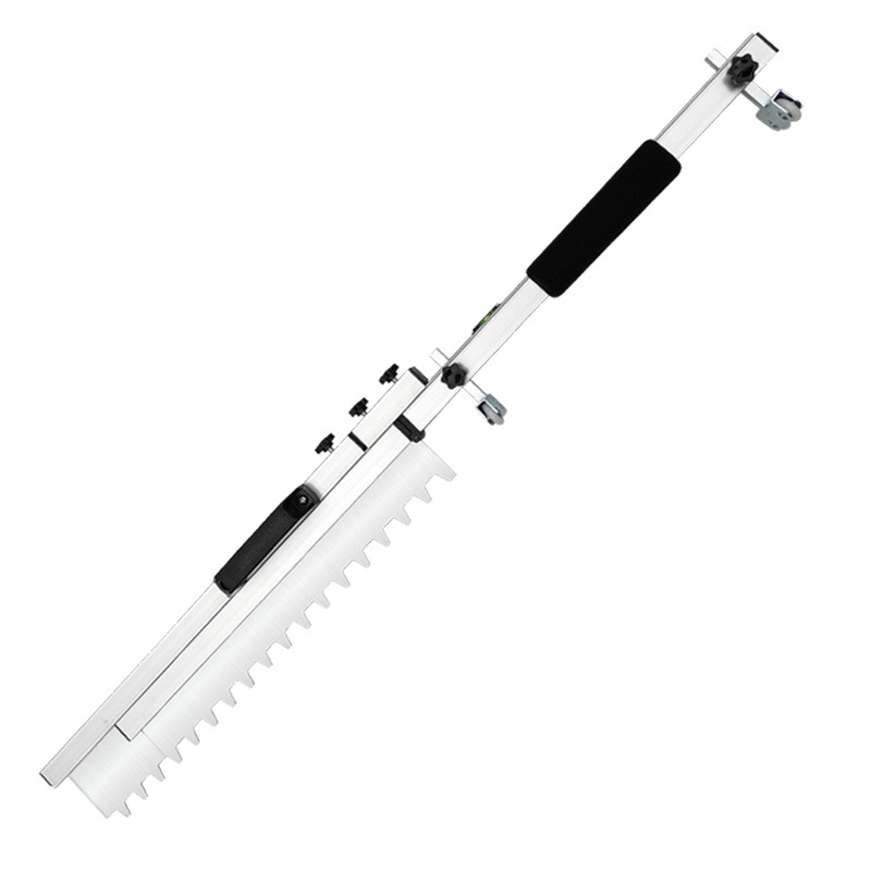 Folding Cement Self Leveling Gear Rake Hot Stainless Steel Notched Squeegee with Slideway Gear Rake