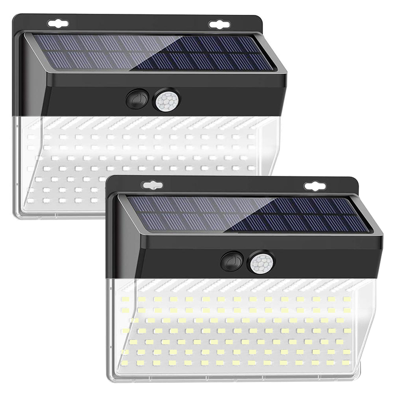 206LED литиевая батарея Наружное освещение на солнечной энергии светодиодные стены свет уличная садовая Светодиодная лампа на солнечной батарее