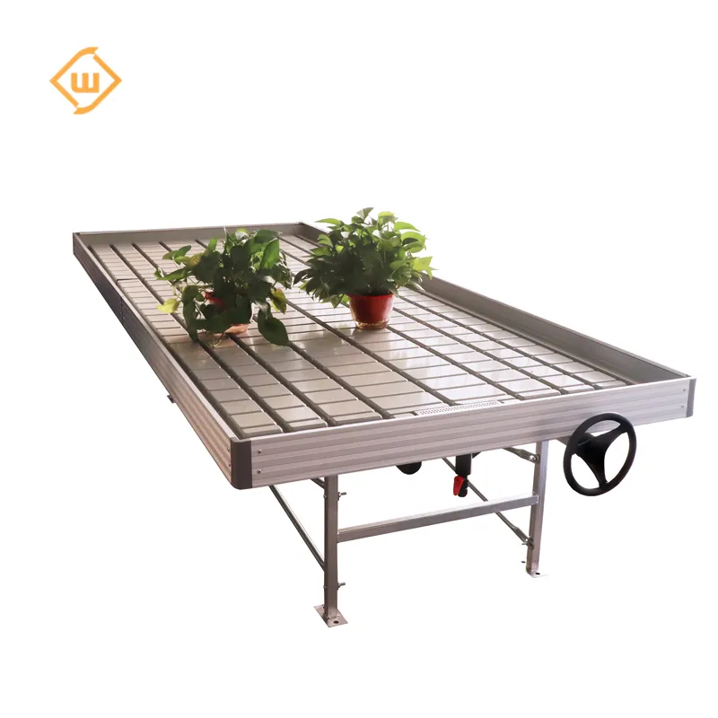 4x8 Grow Table Hydroponic Tray Hot Selling Flood Tray Ebb And Flow Table Rolling Bench