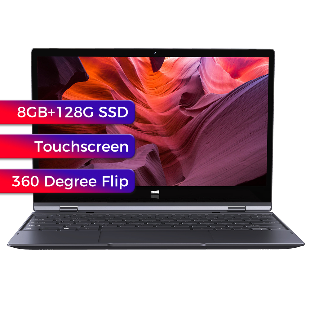 Ноутбук XIDU, 13,3 дюйма, двухъядерный процессор Intel Core i5 5257U, 3,1 ГГц, 360 градусов, 8 + 128 Гб SSD, сенсорный экран