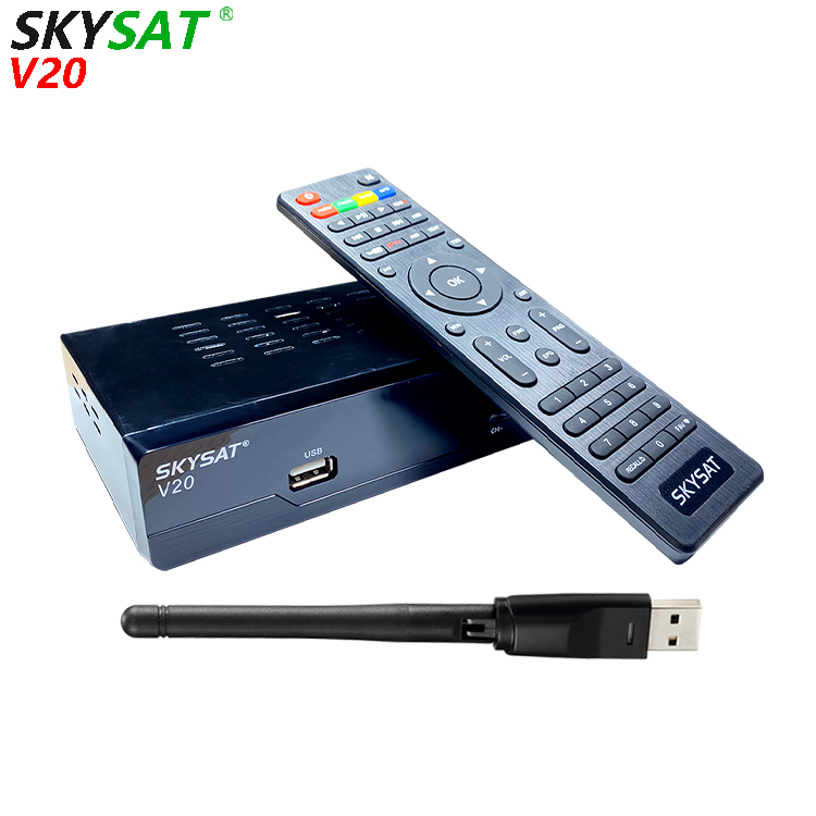 Мини HD H.265 HEVC ACM спутниковый ТВ приемник SKYSAT V20 поддержка cccamd newcamd xtream code IPTV