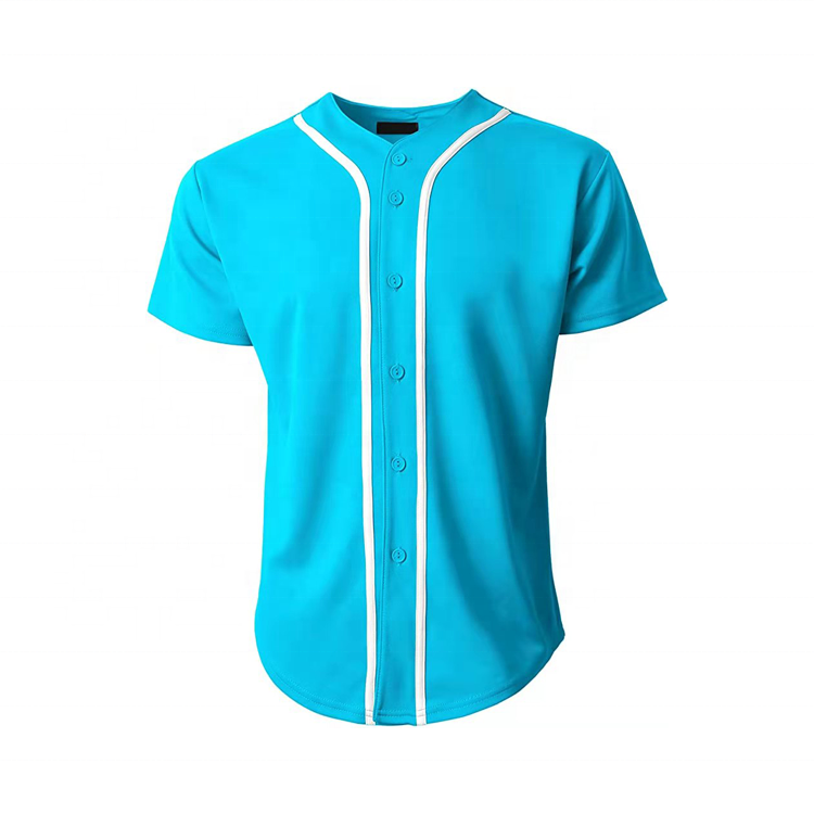 Wholesale pure color button down baseball shirts for man