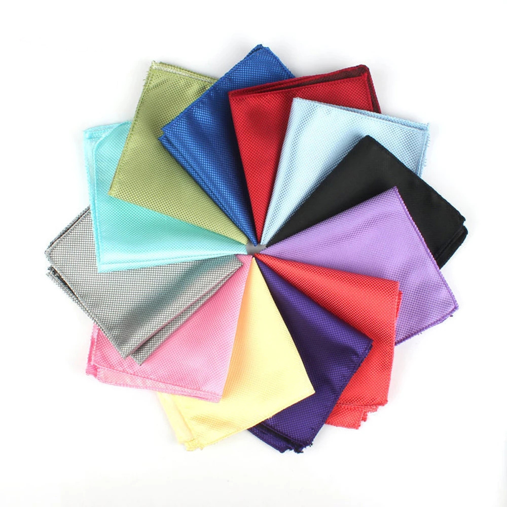 28 шт. Hanky, однотонный мужской квадратный Карманный квадрат из полиэстера, Прямая поставка по низкой цене